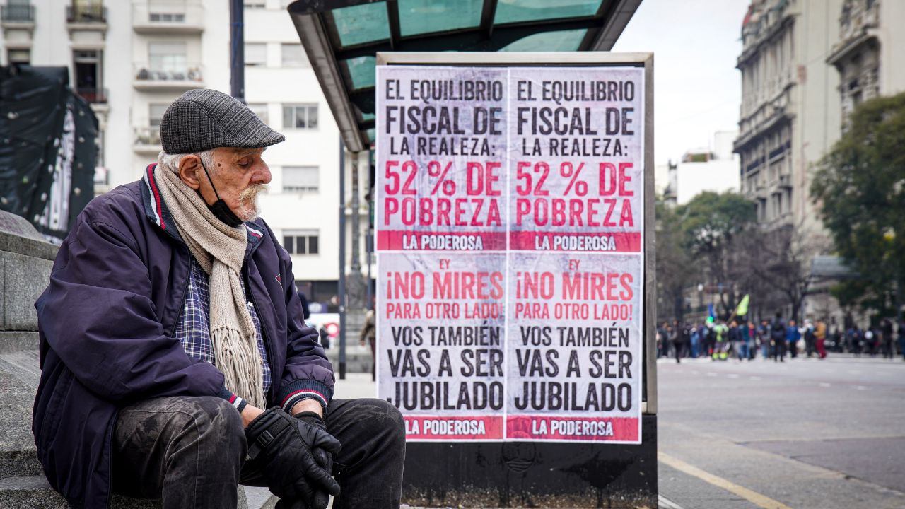 Otra de las postales de las protestas frente al Congreso