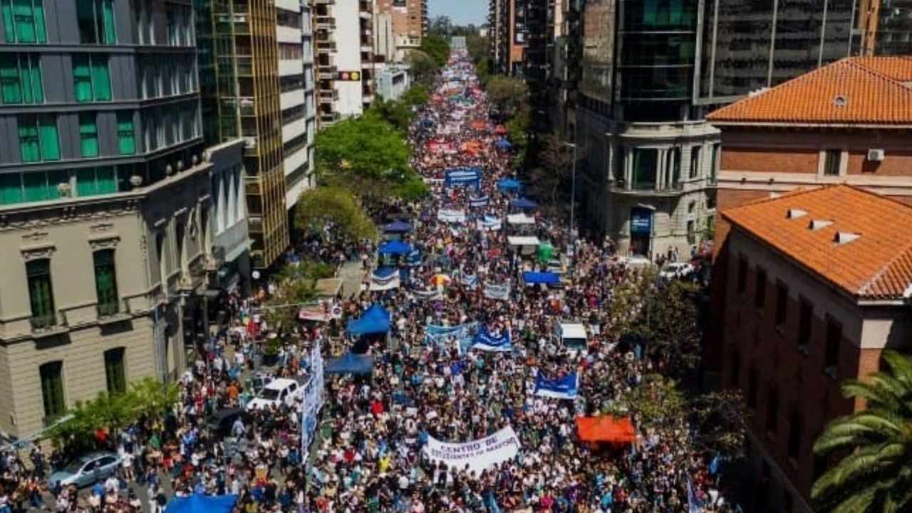 La masiva marcha universitaria en Córdoba
