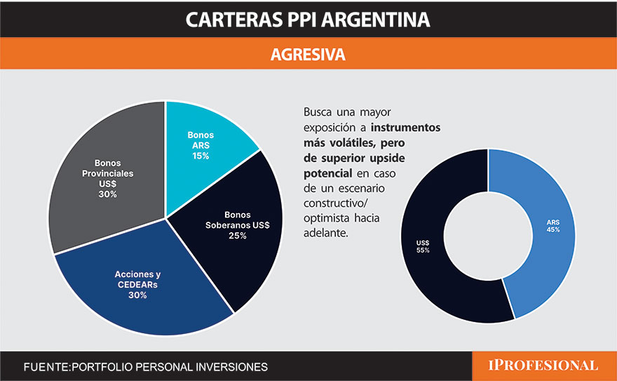 La cartera agresiva para este momento tiene 45% de papeles en pesos
