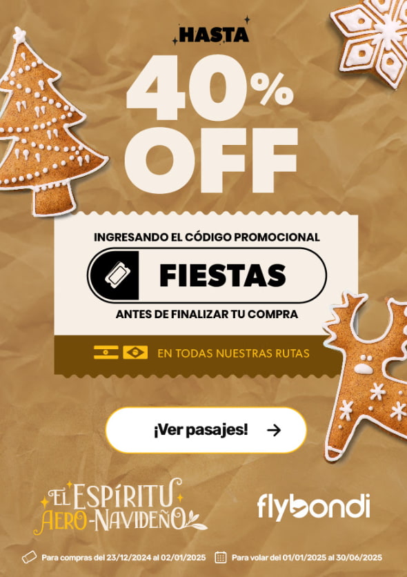 La promoción que lanzó Flybondi para fin de año.