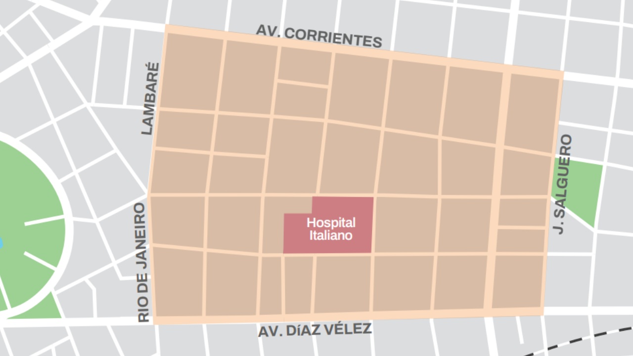 Esta es la zona donde se cobrará el estacionamiento en Almagro