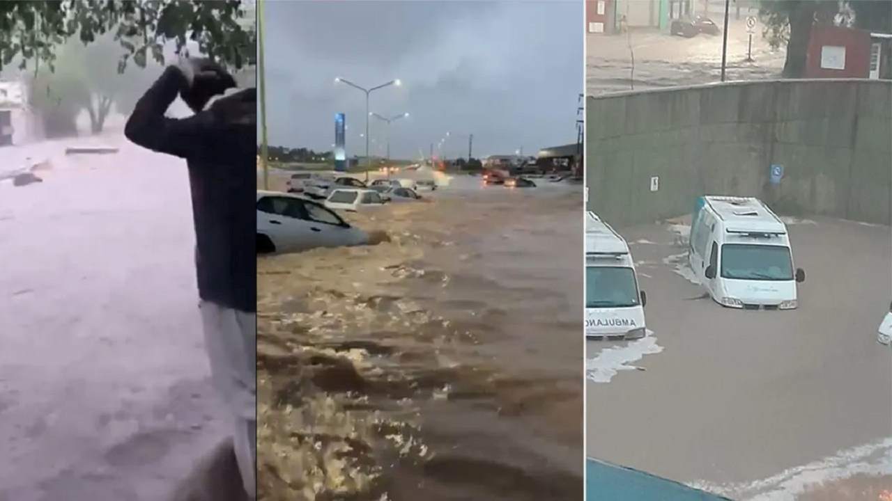 El temporal en Bahía Blanca sorprendió a la población.
