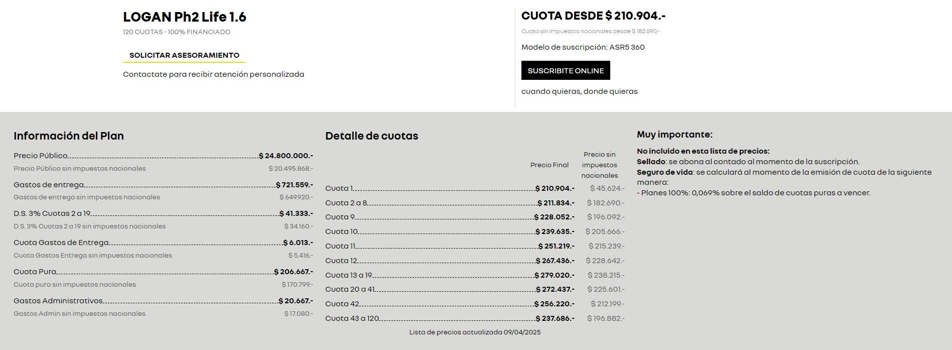 El precio y la manera de financiar al 100% el Renault Logan, uno de los autos más baratos del mercad