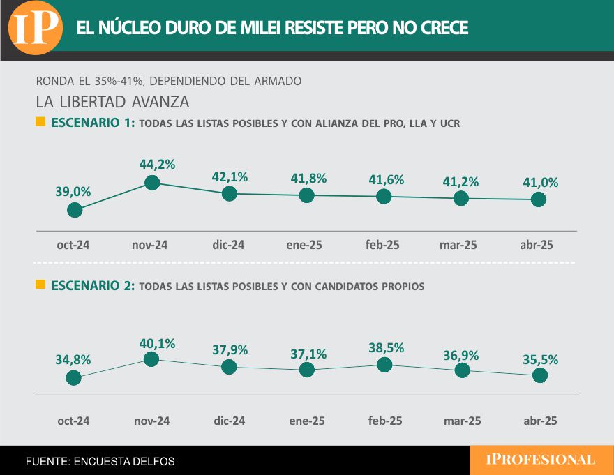 Los libertarios solo crecen junto al PRO pero no logran ampliar su base de apoyo