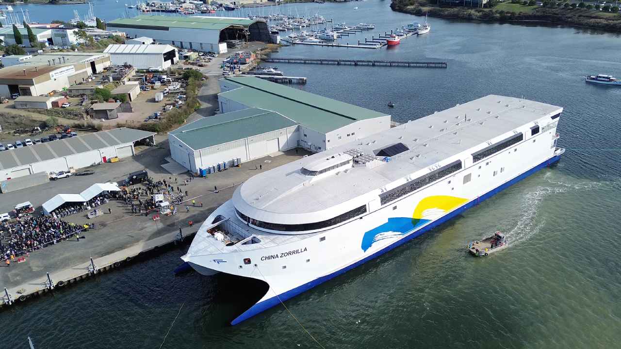 El China Zorrilla, de Buquebus, botado en aguas australianas hace algunos meses