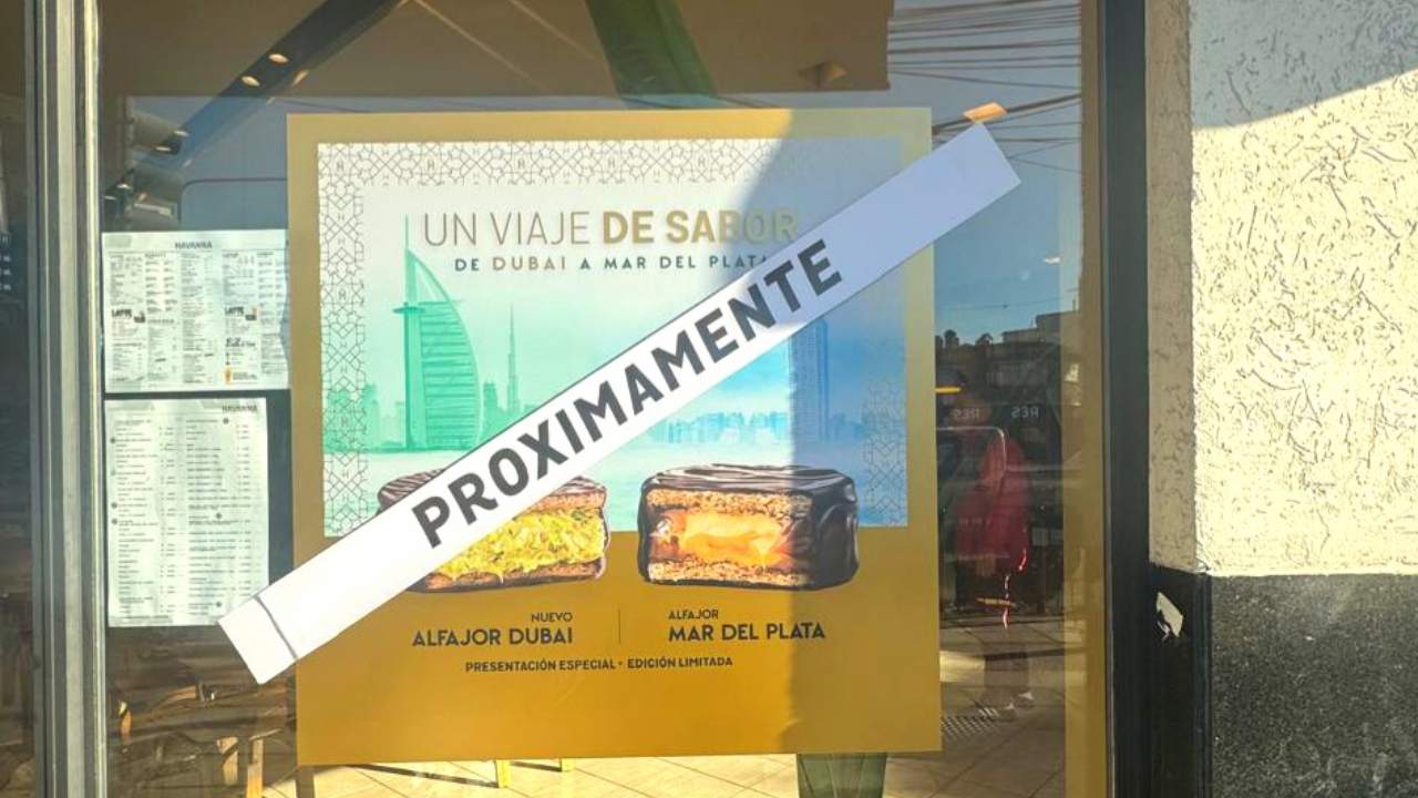 El cartel que anticipa la llegada del nuevo alfajor Havanna