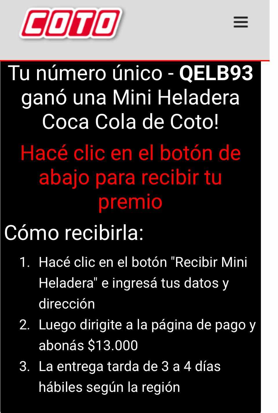 Una de las estafas con el membrete del supermercado que circularon en redes