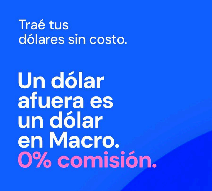 Nueva medida de Banco Macro para transferencias en dólares al exterior.