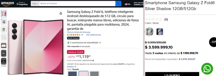 Uno de los celulares con descuento por el Amazon Prime Day y la diferencia con Argentina