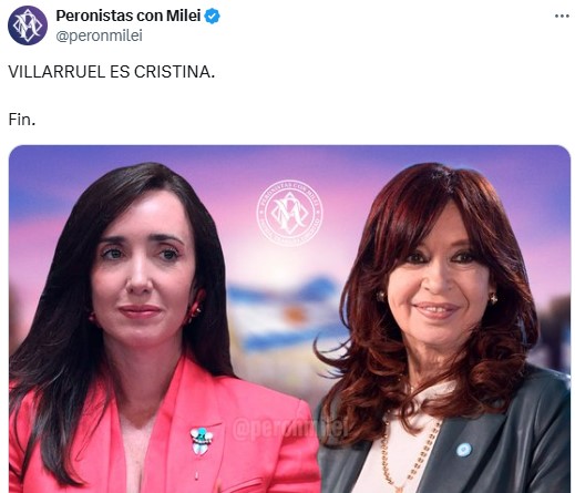 Otro de los mensajes de cuentas libertarias contra Villarruel