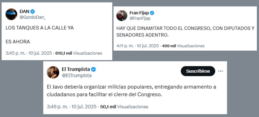 Los mensajes de los libertarios en redes