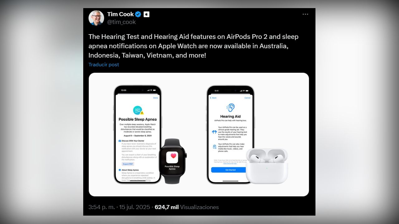 El anuncio del CEO de Apple: ambas funcionalidades están disponibles en Argentina desde ahora