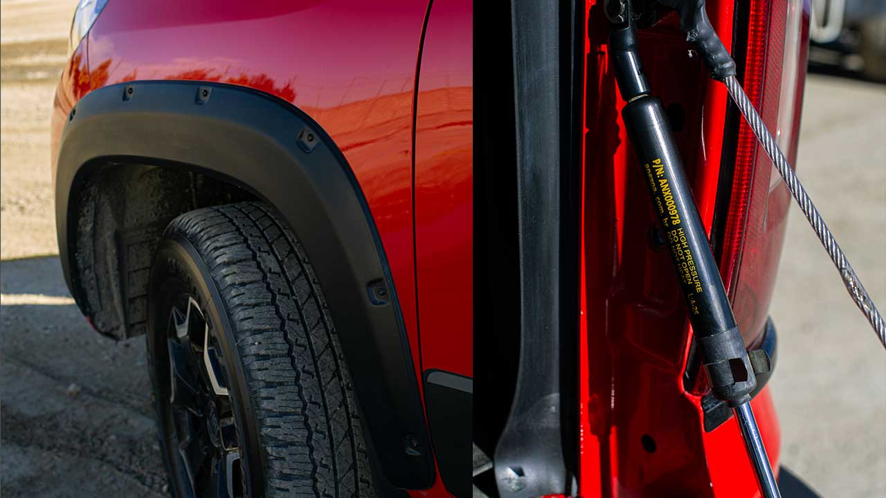 Overfenders y amortiguador de portón trasero