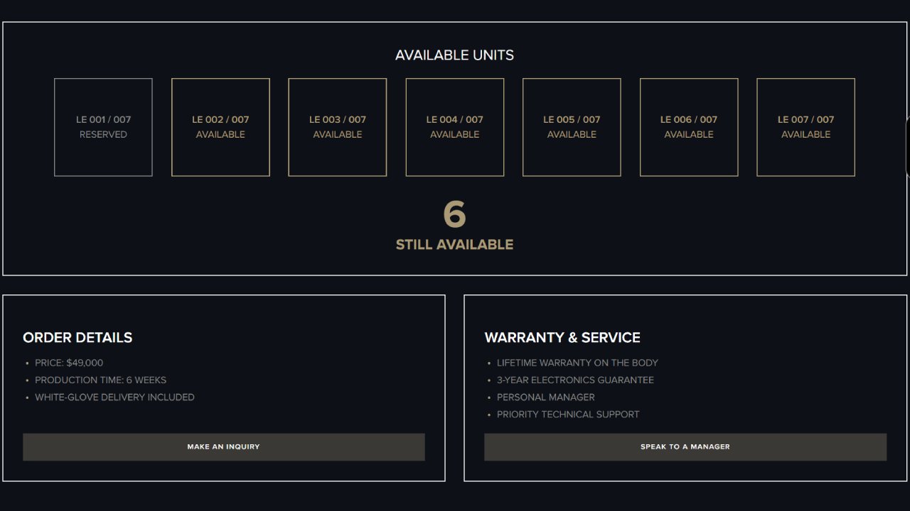 Según la compañía, ya se reservó el primero de los siete celulares especiales que realizarán