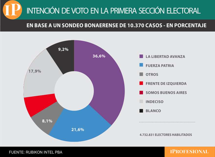 LLA se impuso con 15 puntos de ventaja sobre Fuerza Patria en la Primera Sección