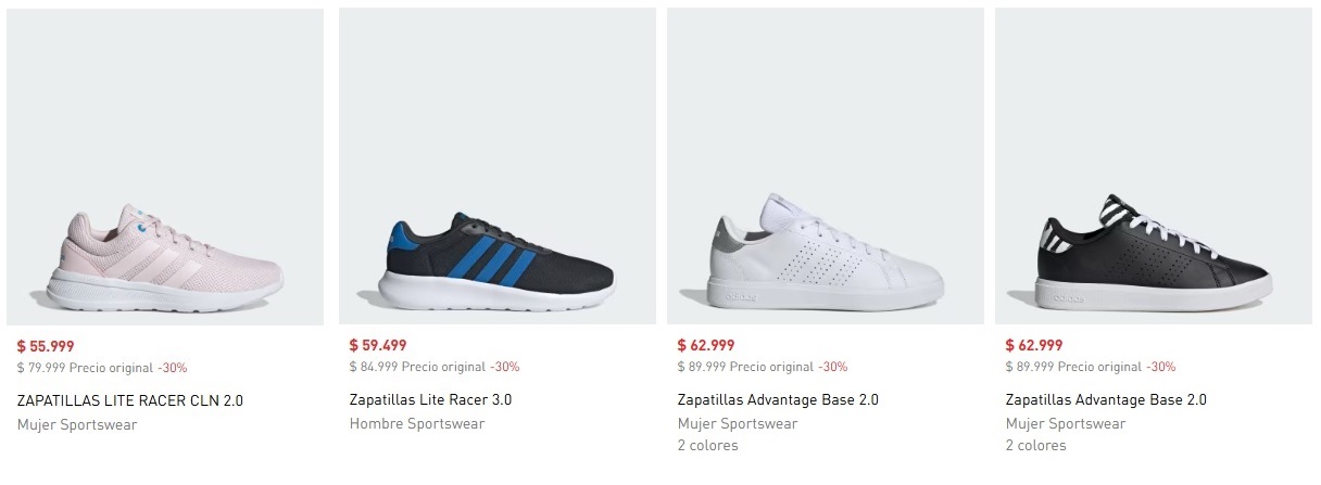 Adidas ofrece ofertas y grandes descuentos para zapatillas en su outlet online