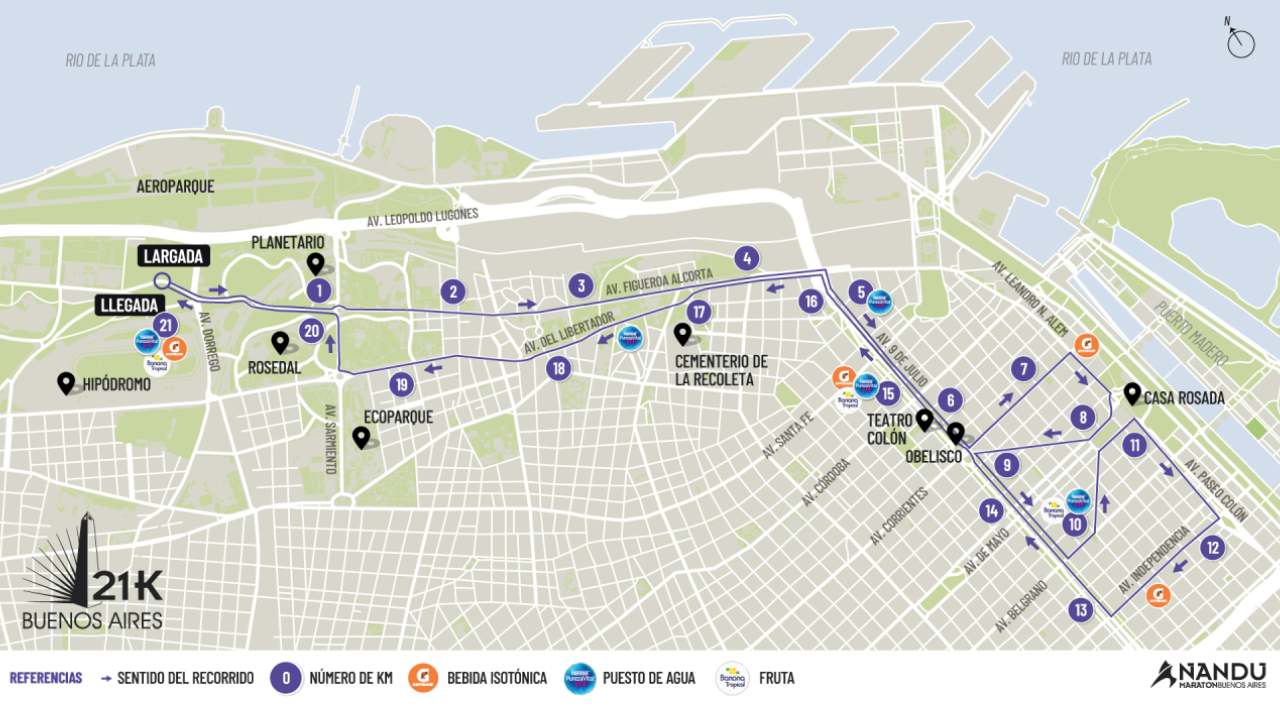 Kilómetro a kilómetro, así correrán los miles de inscriptos