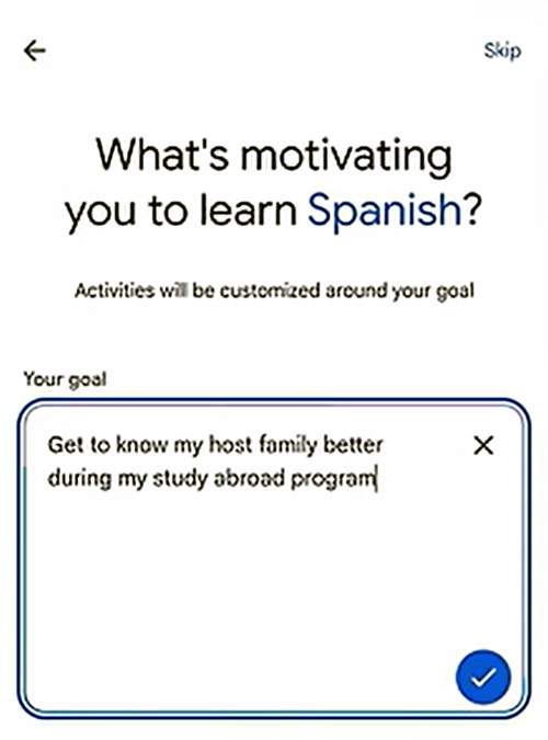 Captura de pantalla del traductor de Google.
