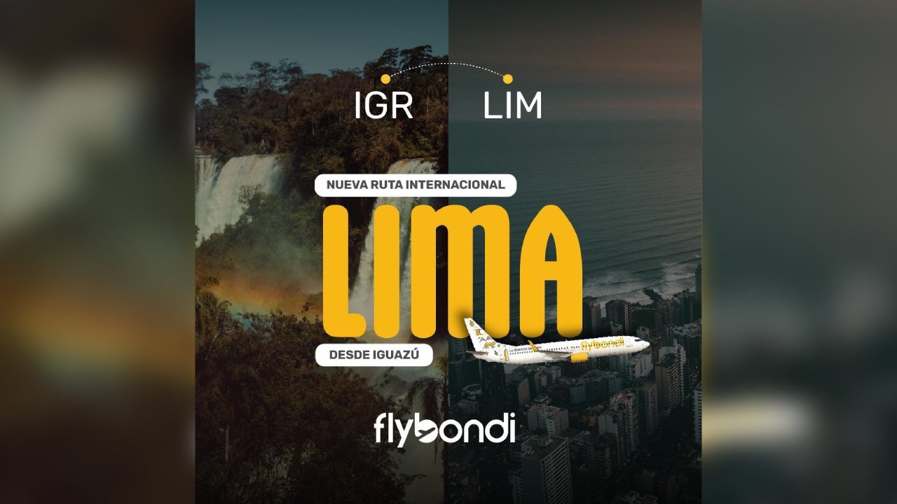Flybondi anunció vuelos a Lima, Perú, desde Iguazú