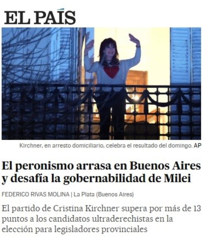 El País de España tituló: 