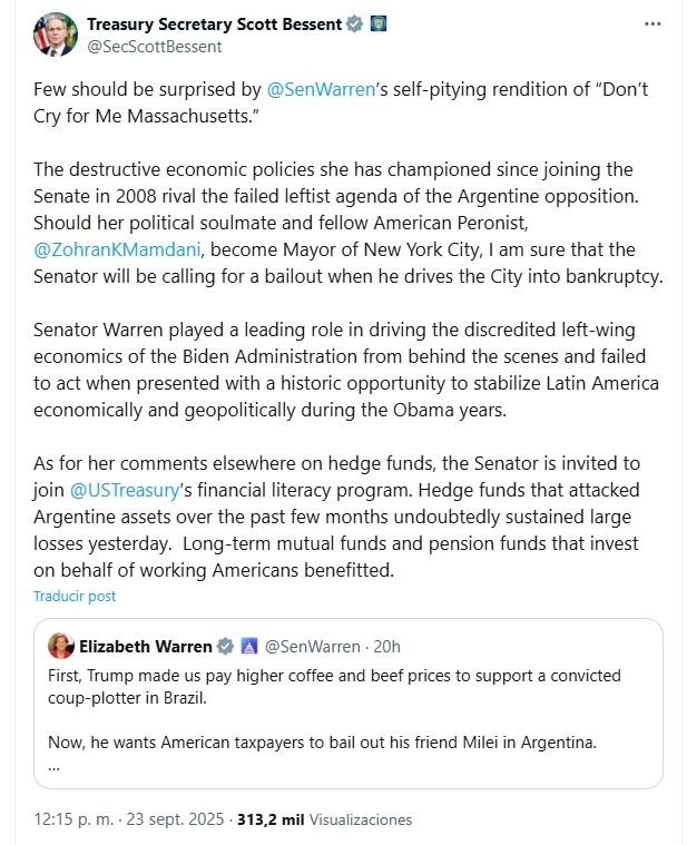 El tuit del secretario de Estado de los Estados Unidos