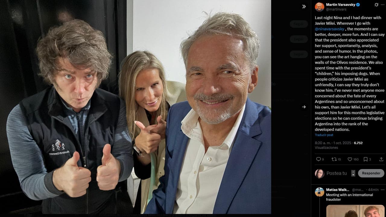 Javier Milei con Martín Varsavsky