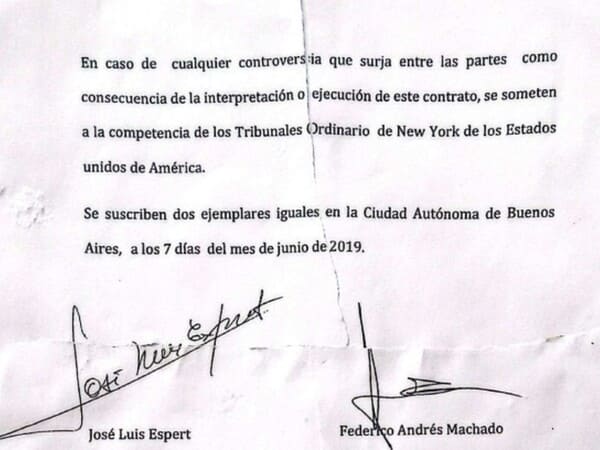 El contrato complicaría aún más a José Luis Espert