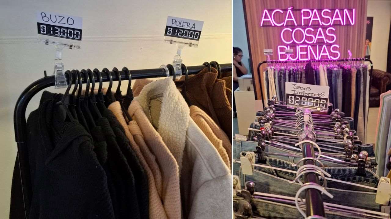 Los precios en el nuevo outlet que vende ropa importada muy barata