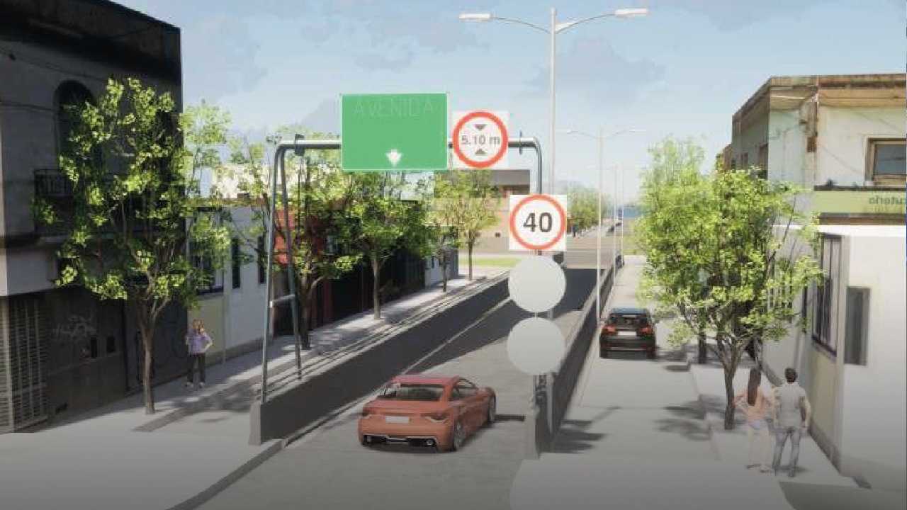 El render de cómo quedaría el nuevo túnel de la calle Hornos en Caseros, 3 de Febrero