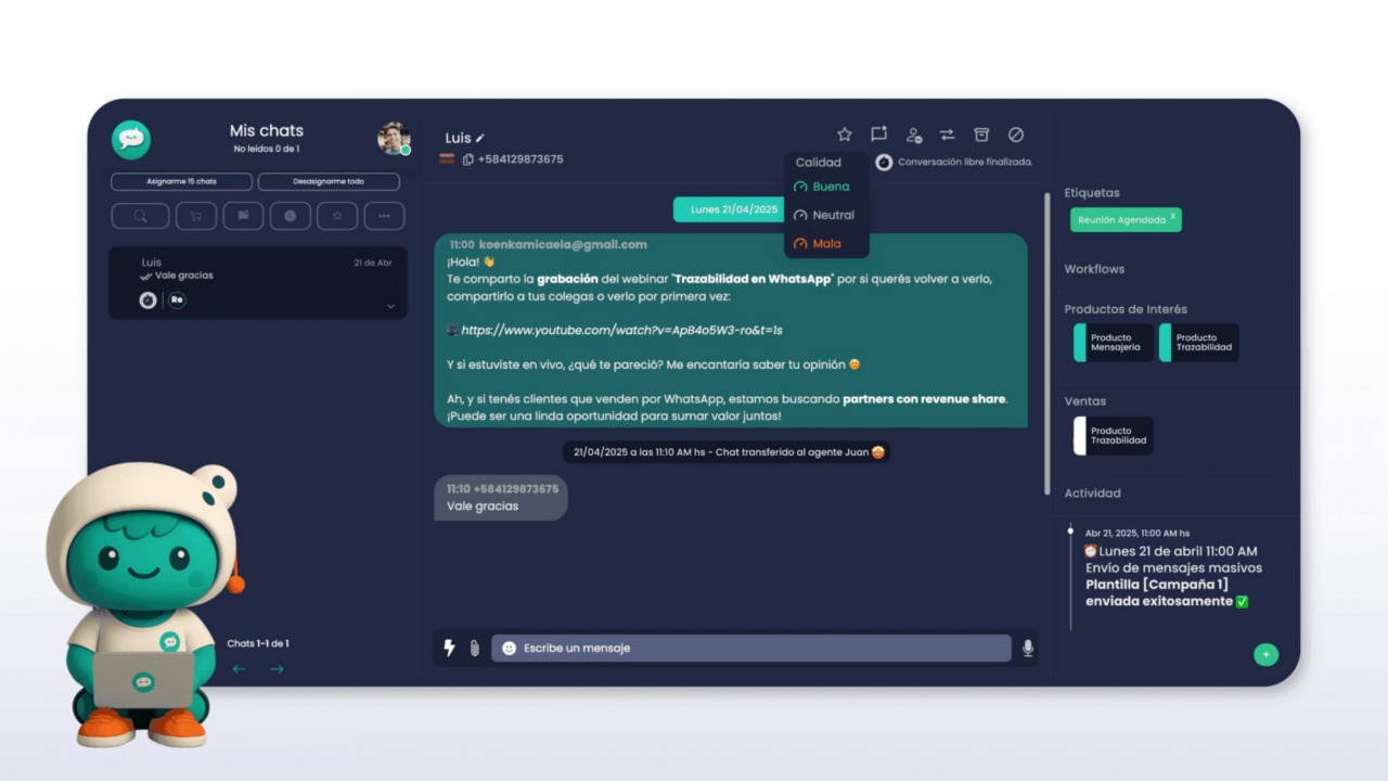 Axel Gualda creó Chatty tras frustrarse al no poder rastrear las ventas de sus cursos online