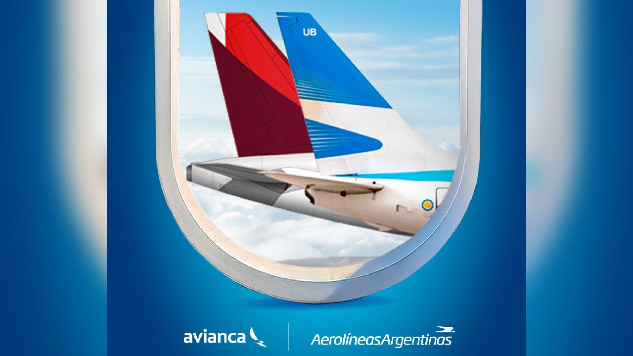 Aerolíneas Argentinas y Avianca comparten código desde ahora, facilitando las conexiones en Colombia
