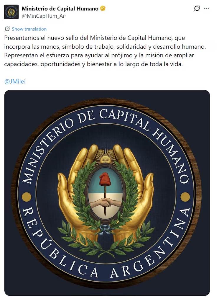 El ministerio de Capital Humano también estrenó nuevo logo