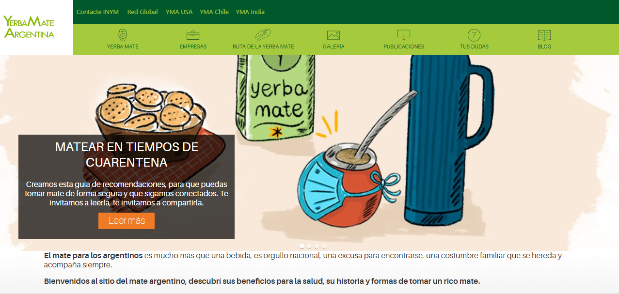 La costumbre del mate debió ser modificada desde la aparición del coronavirus pero su consumo se mantiene