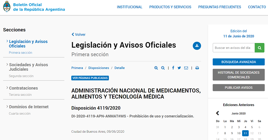 Esta es una de las Disposiciones publicadas este jueves