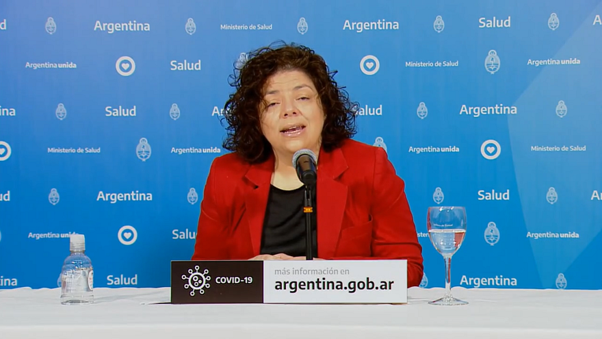 La Lic. Carla Vizzotti encabeza el informe diario del ministerio de Salud al frente del informe todos los días