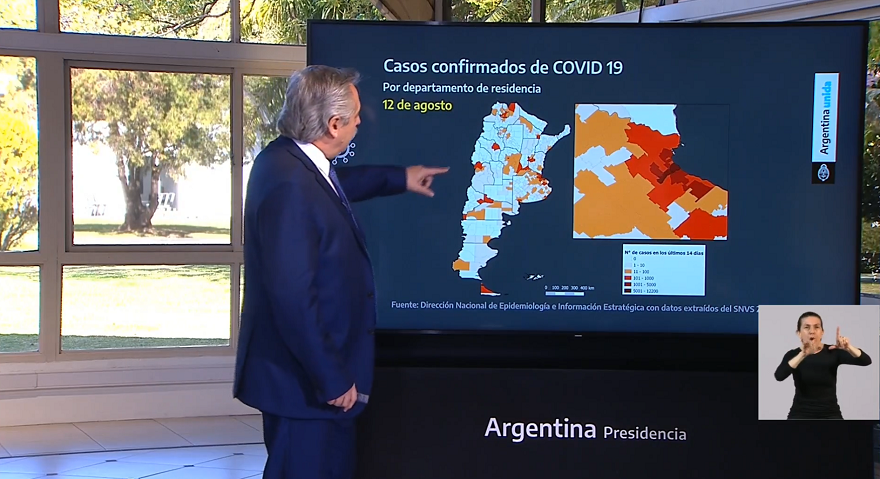 Alberto Fernández intentó ligar la protesta a posturas anti científicas sobre la pandemia y habló de