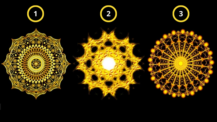 Elegí uno de estos mandalas de oro y descubrí el mensaje que guarda en su interior