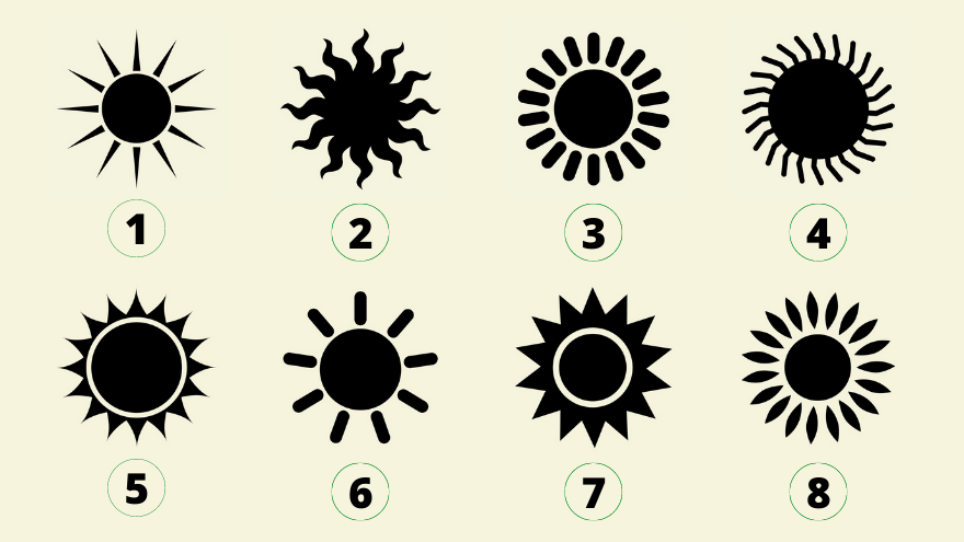 Elegí el sol que más te represente y descubrí lo que tiene para revelar sobre tu personalidad