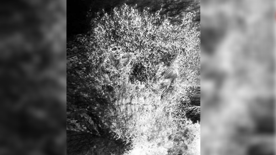 ¿Qué viste primero: los hombes, las salpicaduras o la calavera?