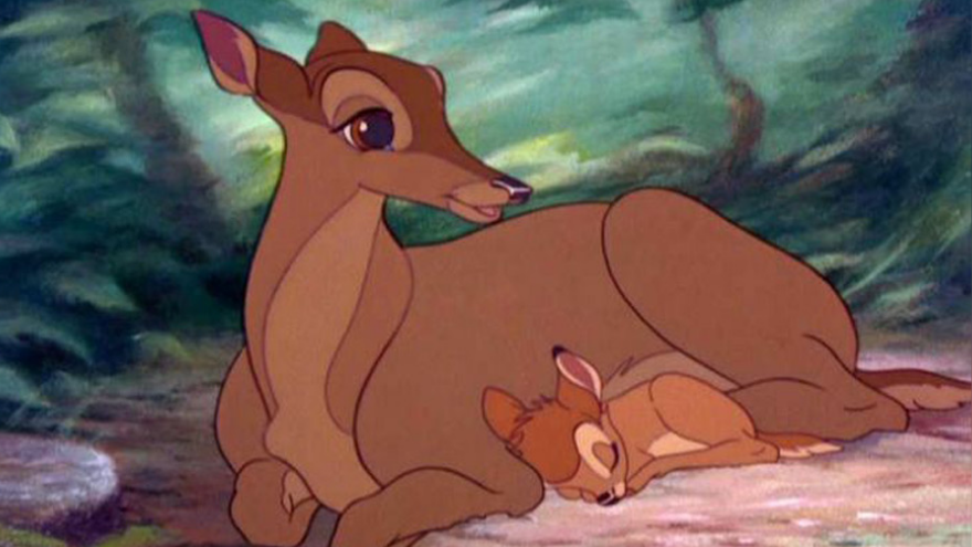 Bambi (1942) es el clásico ejemplo de película en la que el protagonista pierde a su madre de muy chico