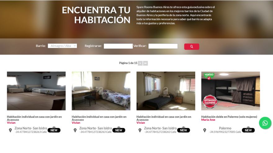 Los precios varían según barrio y comodidades de la habitación