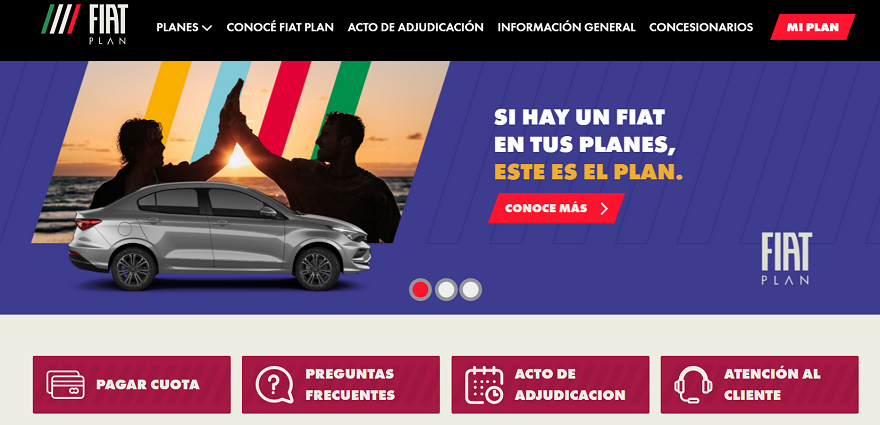Nueva web Fiat Plan de Ahorro.
