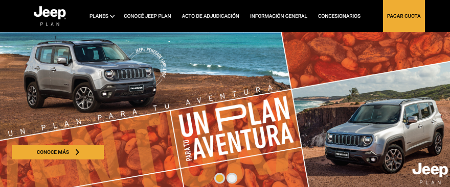 Nueva web Jeep Plan de Ahorro.