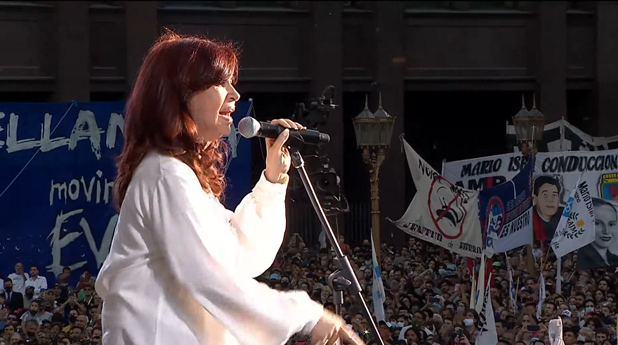 Cristina Kirchner fue la tercera oradora del acto del Día de la Democracia