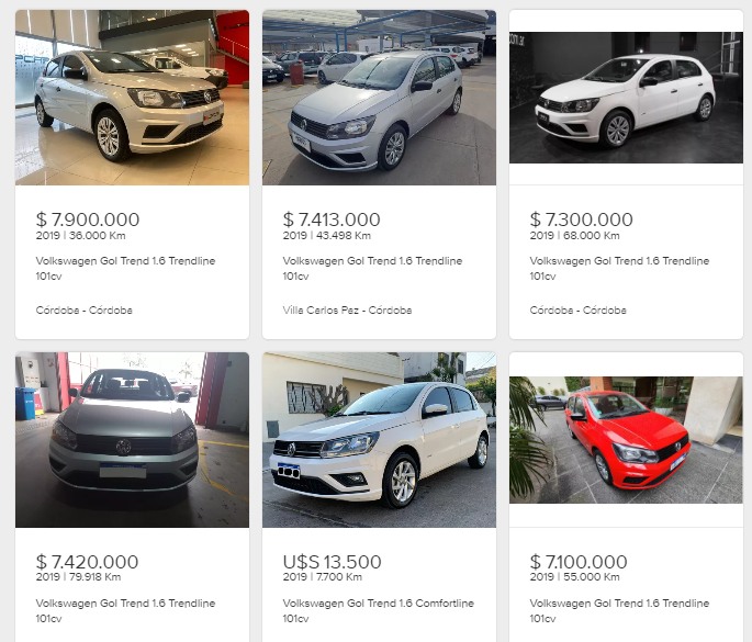 Volkswagen Gol, el usado más vendido.