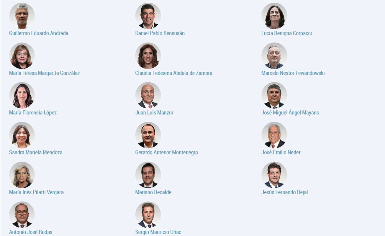 Los miembros del bloque de Unidad 