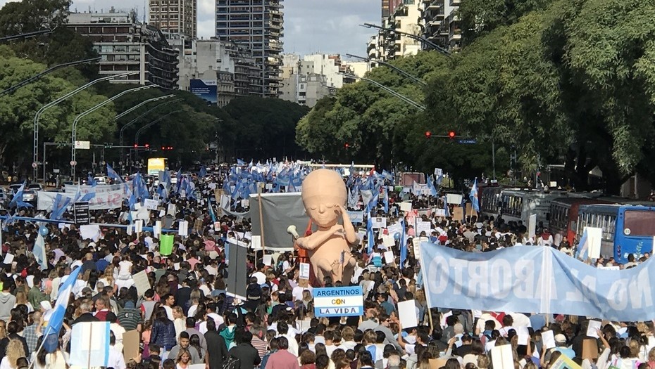 Marcha contra la ley de aborto 25/03/18Foto Mario Quinteros