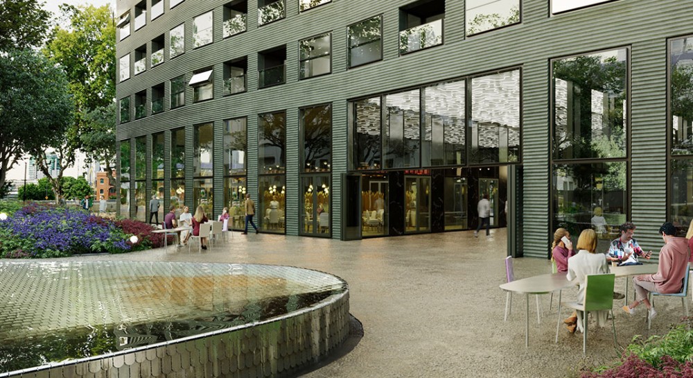 Acceso del edificio Huergo 475