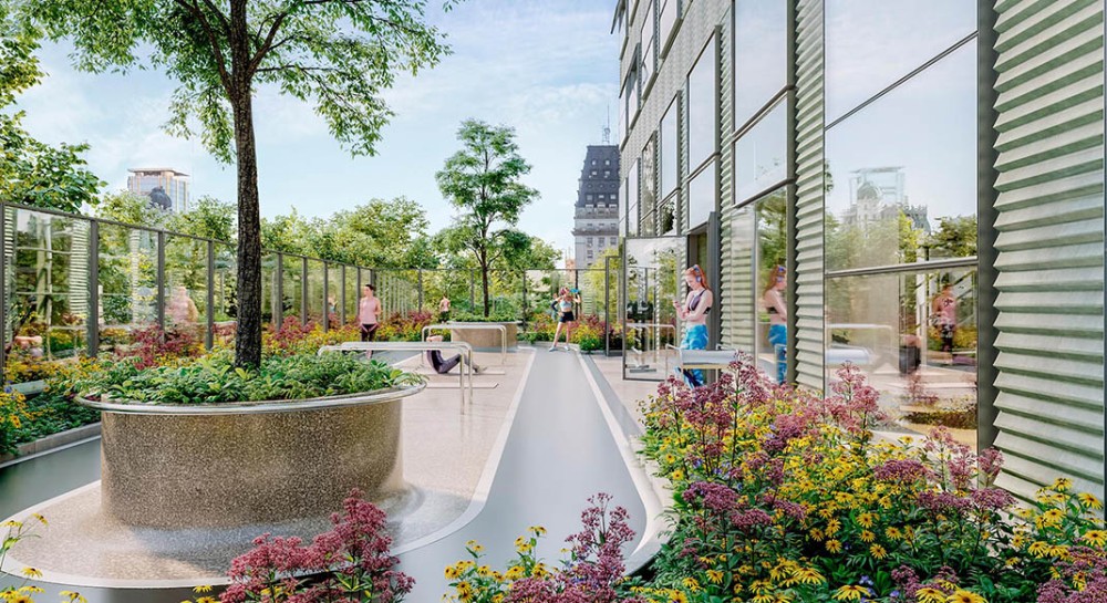 Circuito de running exterior en Huergo 475