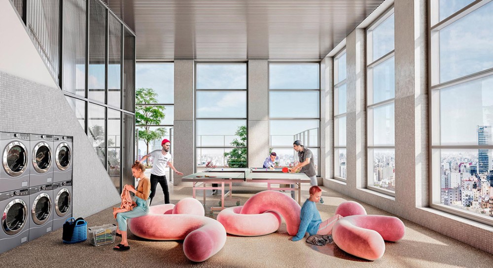 Zona de coworking en Huergo 475